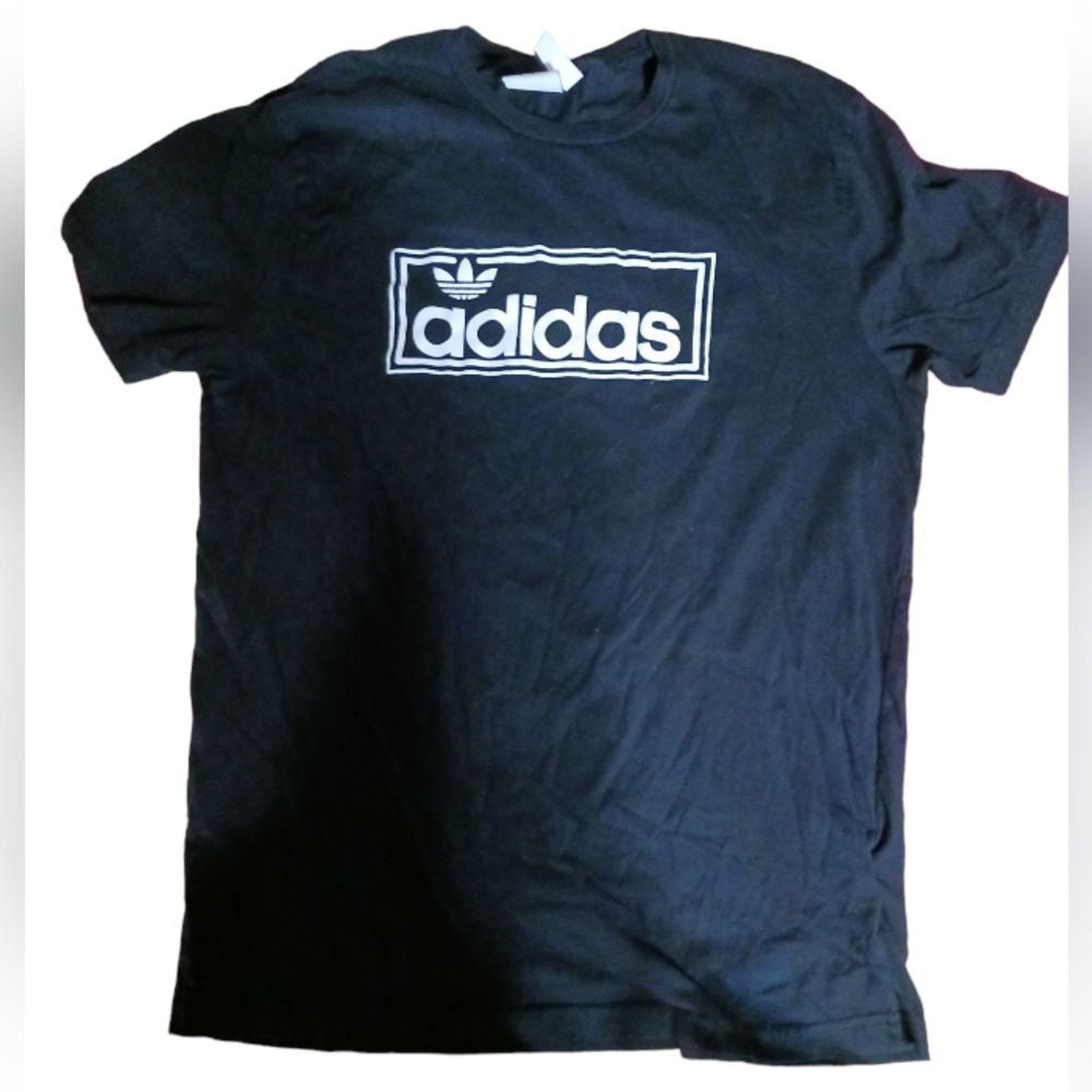 ADIDAS Board logo Performance tee shirt.  Womens.  Size Large.  Black & White.